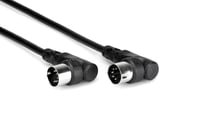 10' Right-Angle 5-pin DIN to Right-Angle 5-pin DIN MIDI Cable