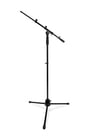 71.7" Tripod Base Microphone Stand with Telescoping Boom Arm, Black