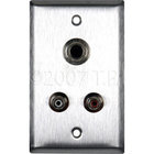 Wall Plate w/2 RCA & 1 S-Vid