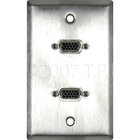 Wall Plate 1gng w/2HD15pin Fem