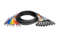 Hosa STX-802M 6.6' 8-Channel Audio Snake, 1/4" TRS to XLRM