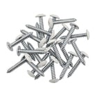 Quam KIT#88  #8 S/M 1" Truss Head Phillips Zinc Screws, 24 Pack, White 