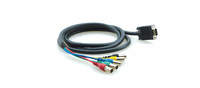 Molded 15-pin HD to 5 BNC (Male-Female) Breakout Cable (1')