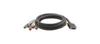 Molded 15-pin HD to 5 BNC (Male-Male) Breakout Cable (15')