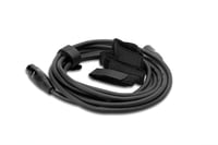 Hosa WTI-156G-20 12" Velcro Cable Organizer Wrap with Center-Pass Gap, 20 Pack, Black