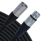 Rapco RM1-12 12' RM1 Series XLRF to XLRM Microphone Cable, Black