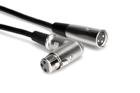 10' Right-Angle XLR3F to Straight XLR3M Cable
