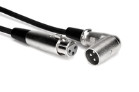 3' XLRF to Right-Angle XLRM Cable