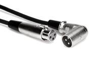 Hosa XRR-115 15' XLRF to Right-Angle XLRM Cable