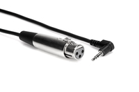1' XLRF to Right-Angle 3.5m TRS Microphone Cable