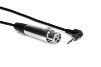 2' XLRF to Right-Angle 3.5m TRS Microphone Cable