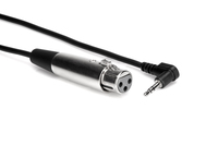 Hosa XVS-102F 2' 3.5mm XLRF to Right-Angle TRS Cable