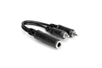 Hosa YPR-131 6" 1/4" TSF to Dual RCA Audio Y-Cable