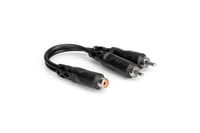 6" RCA-F to Dual RCA Audio Y-Cable