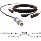 25' Combo Cable with XLR and Grey powercon to IEC