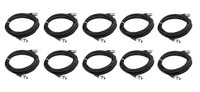 Cable Up MIC-25-TEN-K  Cable, XLR to XLR 25ft Black 10-Pack 