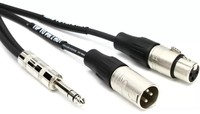 Pro Co IPRBQXFXM-20 20' 1/4" TRS to XLRM/XLRF 20AWG Y-Cable