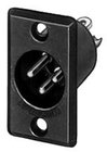Conn XLR-M 3p Rect. Blk/Gold