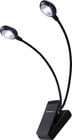 Roland LCL-15  Dual White LED Clip Light with Adjustable Gooseneck Arms 