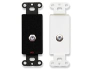 RDL DB-F  Double Type F Jack on D Plate, Black 
