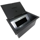 FSR FL-1550-BLK 4-Gang Stage Floor Box, Black