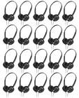 Sennheiser HP 02-100 On-Ear Headphones with 3.5mm Straight Conector, 20 Pairs