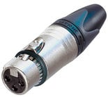 3-pin XLRF Connector with Enhanced RF Shield, Nickel