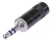 1/8" TRS Cable Connector, Black Shell