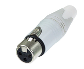Neutrik NC3FXX-WT  XX-Series 3-Pin XLR-F Cable Connector, White/Silver 