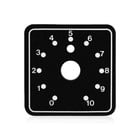 2" X 2" Dial Scale, Polycarbonate, 3/8" Center Hole