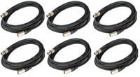 Cable Up DMX-XX350-SIX-K DMX 3-Pin Lighting Cable Bundle (6) Pack of DMX-XX3-50 DMX Cables