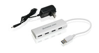 IOGEAR GUH304P  ALUMINUM USB 3.0 4 PORT HUB POWER SUPPLY 