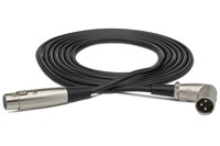 Hosa XRR-101.5 1.5' XLRF to Right-Angle XLRM Cable