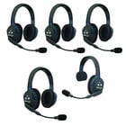 Eartec Co UL514 Eartec UltraLITE Full-Duplex Wireless Intercom System w/ 5 Headsets