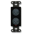 RDL DB-XLR2F Dual XLR 3-pin Female Jacks on D Plate, Euroblock Connectors, Black