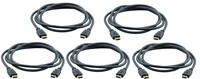 Kramer C-HM/HM-3-PK5-K 3' HDMI to HDMI CABLE, 5 PACK