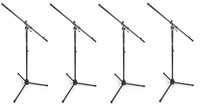 Vu MST100-30B-FOUR-K Mic Stand, Single Point Adjustable Boom 4-Pack