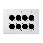 Aluminum Wall Panel with 8 Connectrix Mounts, 3 Gang, White