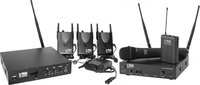 Assistive Listening System with 4 Body Pack Receivers and 1 Base Station Transmitter, Also Includes UHF-6400/HH System with 64 Channel Base Station Receiver and Handheld Microphone Transmitter