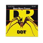 DR Strings DDT10/60 Drop-Down Tuning Electric Guitar Strings, Hybrid 10-60