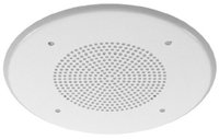 4" Round Stud-Mount Ceiling Speaker Baffle, White Powder Finish