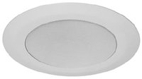 8" Round 2-Piece Stud-Mount Ceiling Speaker Baffle, White Powder Finish