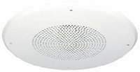 8" Round Stud-Mount Ceiling Speaker Baffle, White Powder Finish