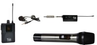 Galaxy Audio GTU-VHP5AB  Mini dual wireless system, 1 HH, 1 lav mic, dual receiver 