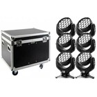 German Light Products SET 354 (4) Impression X4 RGBW with (4) Half-Coupler and Stacking Case