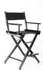 FilmCraft CH19791 24" Foldable Director's Chair, Black with Canvas