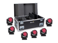 Six 19x15W RGBW LED Compact Moving Head Wash Fixtures In Six-Unit Flight Case, Priced Per Fixture