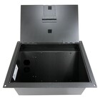 FSR FL-1500-BLK Floor Box with Hinged Door, Black