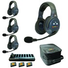Eartec Co EVX4D Full Duplex Wireless Intercom System W/ 4 Headsets