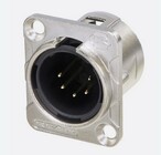 REAN RC5MDL  5 Pole XLR Male Chassis Connector, Nickel / Tin 